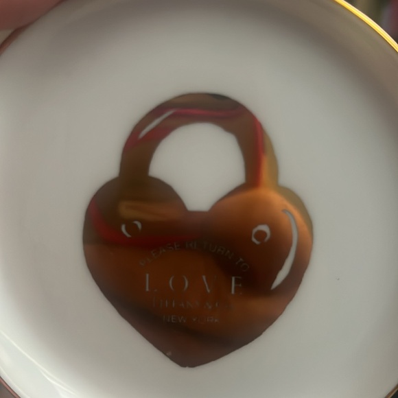 Tiffany Gold Heart Lock Dish (SAMPLE) very rare - Picture 3 of 6